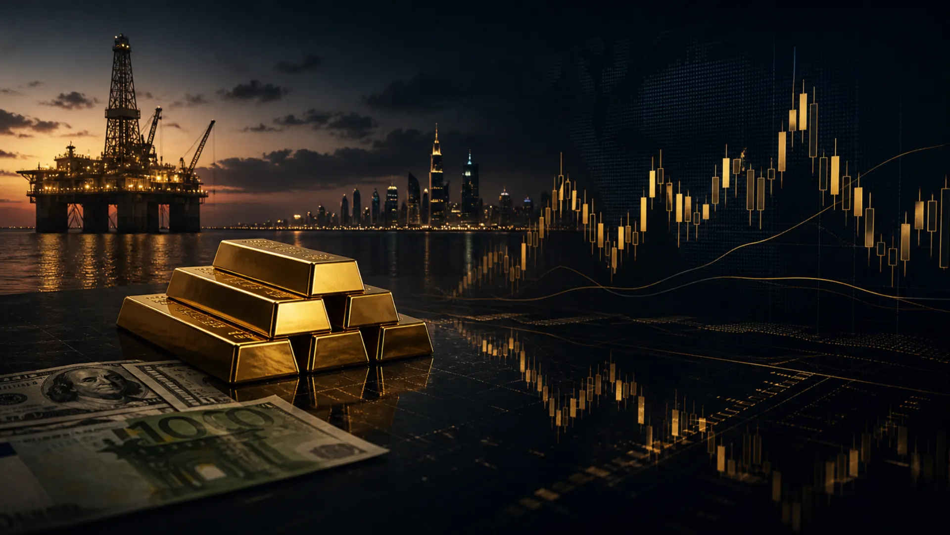 Oil, gold bullion and global financial markets